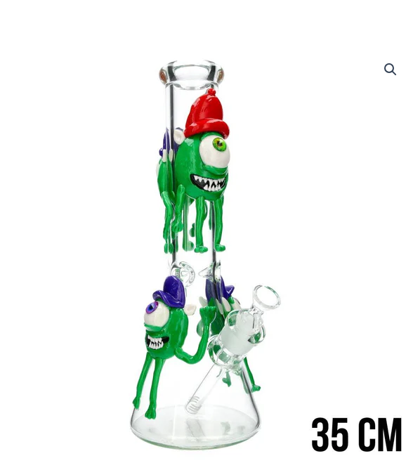 Glass Bong – Mexican Flower Skull (26cm)